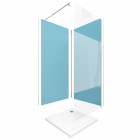 Pack 2 panneaux muraux wall'it bleu + receveur witheness ii + paroi freedom 2 depolie + barre de fixation chrome Aurlane - PACP050