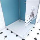 Ensemble complet douche à l’italienne avec Receveur 90×90 + Paroi miroir + Panneaux muraux - PACP051