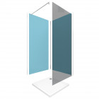 Pack 2 panneaux muraux wall'it bleu + receveur witheness ii + paroi freedom 2 fumée 90 + barre de fixation chrome Aurlane - PACP052