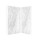 Pack panneaux muraux + profilé d'angle chrome + 2 profilés de finition chrome - 120x90x210 - ice lunar 120 Aurlane - PACP261