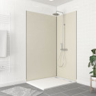 Pack panneaux muraux wall'it ivoire - 90x120x210cm + 2 profilés de finition noir mat + 1 profilé d'angle noir mat Aurlane - PACP263