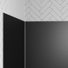 Pack 3 panneaux muraux en aluminium gris 90/120/90 x 210cm avec profilés finitions et angles chrome Aurlane - PACP268