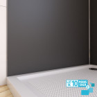 Lot de 10 panneaux muraux pour salle de bains en aluminium gris - 90x210cm - wall'it Aurlane - PACP286