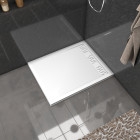 Pack receveur acrylique blanc 100x80 et grille décor aluminium blanc brillant - pack whitness ii Aurlane - PACR026