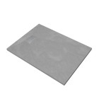 Pack receveur gris effet pierre 120x90 cm et grille décor perforée en inox - pack rock 2 Aurlane - PACR117