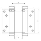 Paire charnière à ressort double action N°36 SEVAX 150 mm - 101136