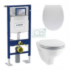 Pack bâti-support autoportant duofix+plaque+cuvette+abattant