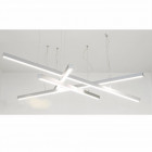 Réglette led 48w 120x7cm suspendue alu - couleur eclairage au choix