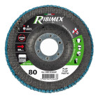 Disque a lamelles 115MM plat grain abrasif 60 Zirconium Ribimex - PRDL11560ZP