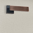 Poignée de porte design finition aspect cuivre patiné noir amalia - katchmee