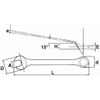 Clé mixte contre-coudee 26 mm sam - 5326l