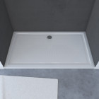 Receveur de douche a poser extra-plat anti-derapant en acrylique blanc rectangle - 140x80cm - bac de douche whiteness 140 Aurlane - SCAB127