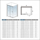 Cabine de douche 130x70x195cm en verre anticalcaire cabine de douche installation d'angle