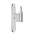 Paumelle mâle HB130 - Réglable - Gauche - Zingué argent - Lame centrée - M-789261