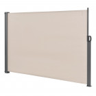 Brise-soleil auvent baldaquin garde-vue pare-soleil métal et polyester 160 x 300 cm beige 