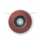 10 disques lamelles lamdisc convexe d.115x22,23mm a grain 120 support fibre
