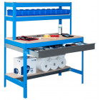 Kit etabli avec tiroir 1440x1500x750mm Bt-1 box 1500 bleu/bois