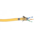 Cable patch multibrins 4p cat.7 s/ftp, lszh - jaune