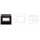 Pack complet insert insert chaudiere double face modele c-570htdf porte battante avec puissance de 21kw marque termofoc + 2x pour insert c-570htdf option cadre 4 cotes acier cadre 4l - dimensions :756x647x40mm (pour 1 face), ref. 31814, tmf31814