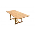 Table aedan rectangle 180-240x100xh75 teck huilé