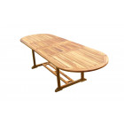 Table haasi ovale 200-300x100x75 teck huilé