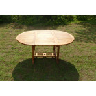 Table sentak ovale 120-180x120xh75 teck huilé