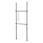 Penderie télescopique kemi acier laqué 75 -115 cm noir helloshop26 03_0008159