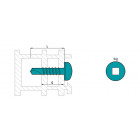 Boîte 250 vis autoperceuse inox/alu scell-it - 4.8x80 mm - sq2 - tcqn48080