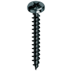 Vis MUSTAD Panelvit Tête cylindrique Pozidriv - Filetage total - Zingué noir - Ø4x25mm - Boite de 500 - PVACZC400250KNC