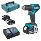 Perceuse visseuse makita 18v li-ion 3ah - ø13mm - 410w - 2 batteries + 1 chargeur + 1 malette transport - ddf483rfj