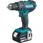 Perceuse visseuse à percussion 18v li-ion 3ah ø 13 mm makita - 2 batteries 1 chargeur - dhp482rfe