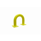 Arceau de protection acier Ø76mm VISO - jaune - 375 x 350 mm - platine de fixation 4 trous 160 x 140 mm - BAR37NJ