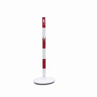 Poteau de balisage rouge et blanc VISO - Ø50 x 1000 mm - BSA100RB