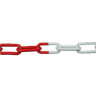 Chaîne de signalisation viso - acier rouge et blanc - ø6 mm - longueur 15m - din233rb/ct