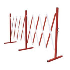 Barrière extensible rouge et blanc VISO - acier - rouge et blanc - 400 x 94 mm - BAR4000
