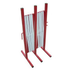 Barrière extensible rouge et blanc VISO - acier - rouge et blanc - 400 x 94 mm - BAR4000