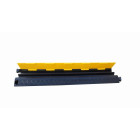 Passe-câble industriel 2 canaux VISO - jaune et noir - 100 x 250 x 50 mm - supporte 1T - CP1081