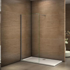 Paroi de douche 40x200cm , 8mm verre anticalcaire walk in paroi de fixation avec barre de fixation extensible