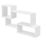 Étagère murale meuble mural design à 3 surfaces de rangement 87 cm blanc