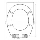 Abattant wc blanc Popypropylène 444 x 361 x 45 mm