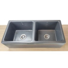 Évier céramique Timbre D'office Belfast anthracite 100 cm - 2 Bacs