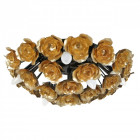 Plafonnier doré flora 6 ampoules 20 cm