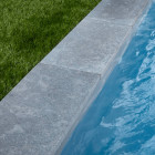Margelle de piscine pierre naturelle egypte grise 60x30x3cm bord droit