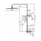 Ensemble de douche thermostatique avec inverseur intégré réglable en hauteur 