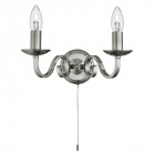 Applique 2 ampoules richmond, en argent satiné
