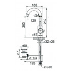 Mitigeur de lavabo avec bec haut serie berlin