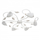 Plafonnier blanc flora 6 ampoules 15 cm