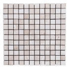 Mosaïque sol et mur travertin beige 1er choix 2,3x2,3 cm (vendu par plaque de 30,5x30,5 cm)