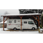 Abri deux pentes, 450cmx650cm, bois douglas francais, carport, auvent, abri camping-car, cpbf-cc2p450x650