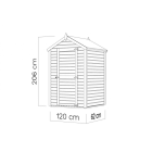 Abri bois BELIZE 120 x 62 - épaisseur des murs : 14mm - cabane de jardin - stockage - plancher inclus - toit double pentes - cabanon - montage facile
